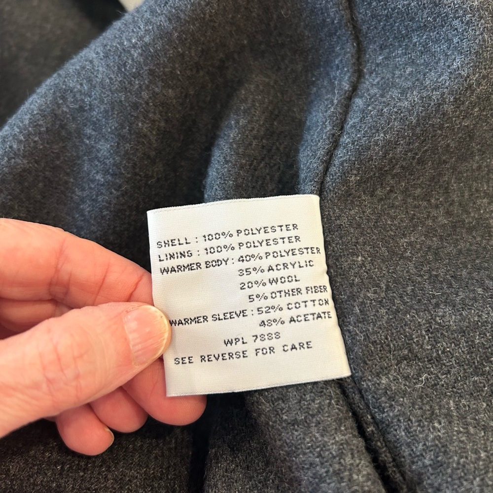 Anne Klein Black Trench/Winter Coat Sz 8 - Picture 8 of 9